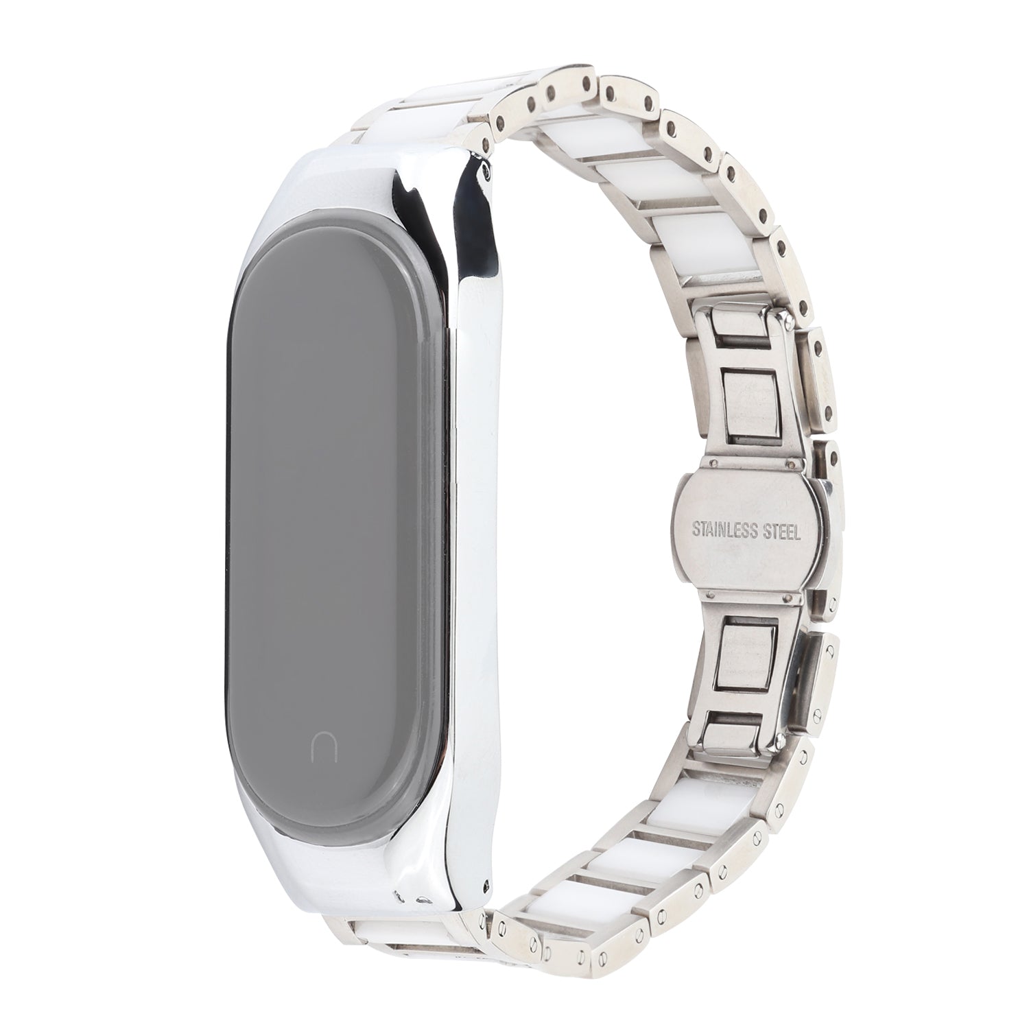 For Xiaomi Mi Band 3 Mi Band 4 Stylish Ceramics Stainless Steel Watch Band Wrist Strap For Xiaomi Mi Band 3 Mi Band 4 Stylish Ceramics Stainless Steel Watch Band Wrist Strap